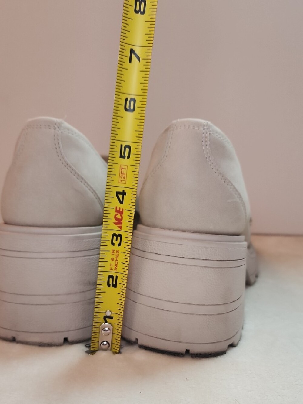 Chunky Cream Suede Loafers - Picture 10 of 10